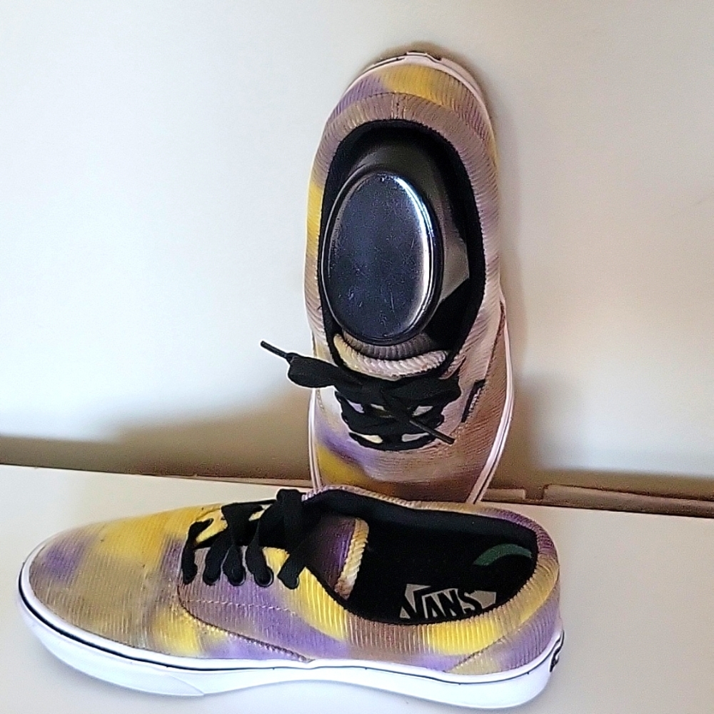 Vans Comfycush Era Blotched Purple Tie Dye Corduroy Skate Shoes Men's Size 8(w)
